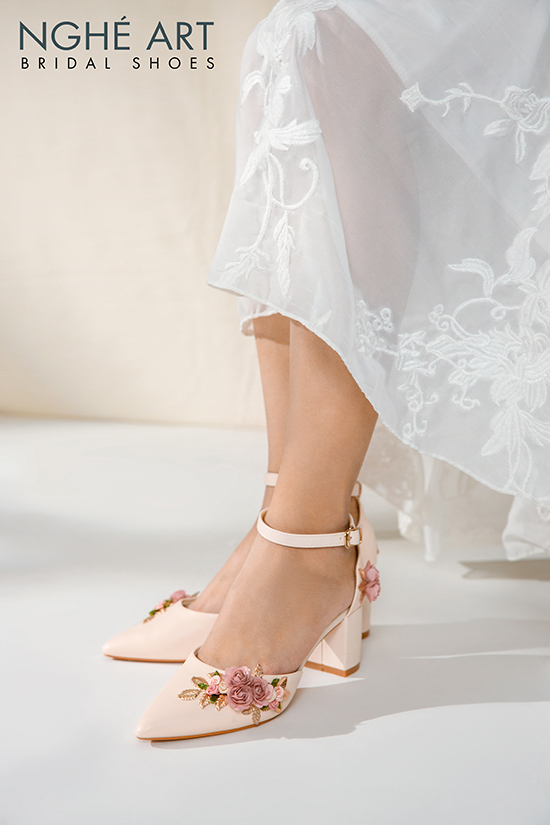 Giày cưới Nghé Art hoa 298 - Ảnh 10 -  Nghé Art Bridal Shoes – 0908590288