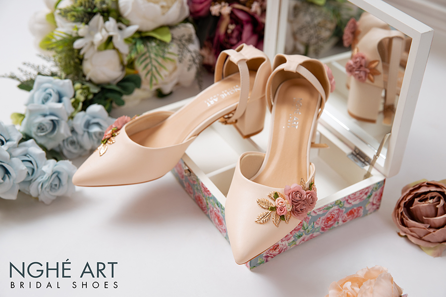 Giày cưới Nghé Art hoa 298 - Ảnh 8 -  Nghé Art Bridal Shoes – 0908590288