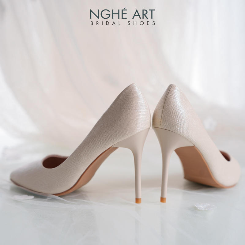 Giày cưới Nghé Art basic 10 phân nhũ vàng 377-10P-NHU-VANG - Ảnh 3 - Nghé Art Bridal Shoes – 0822288288