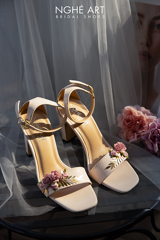 Giày cô dâu Nghé Art cao gót 425 new - Ảnh 2 -  Nghé Art Bridal Shoes – 0822288288