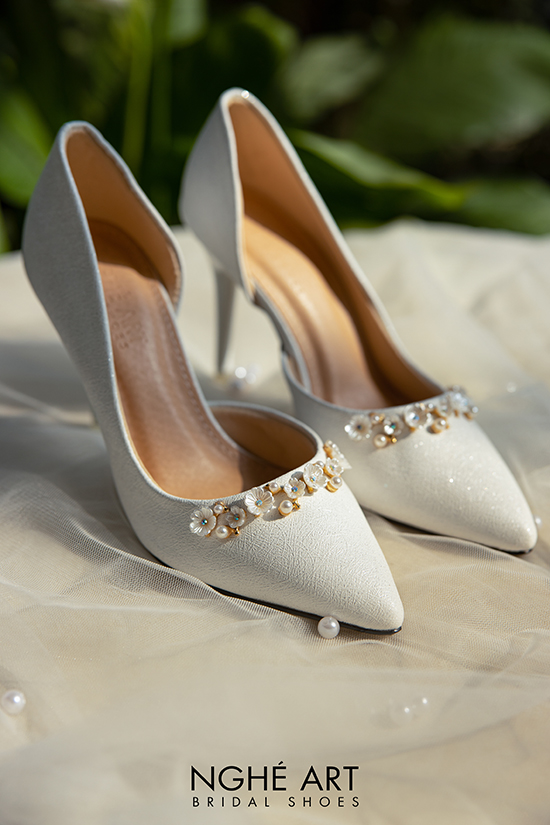 Giày cưới Nghé Art cao gót 455 new - Ảnh 2 -  Nghé Art Bridal Shoes – 0822288288