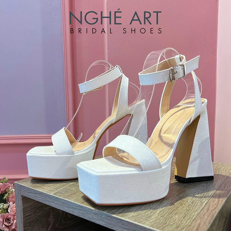 Giày cưới Nghé Art basic dáng sandal cao 13 cm 531 - Ảnh 3 - Nghé Art Bridal Shoes – 0822288288