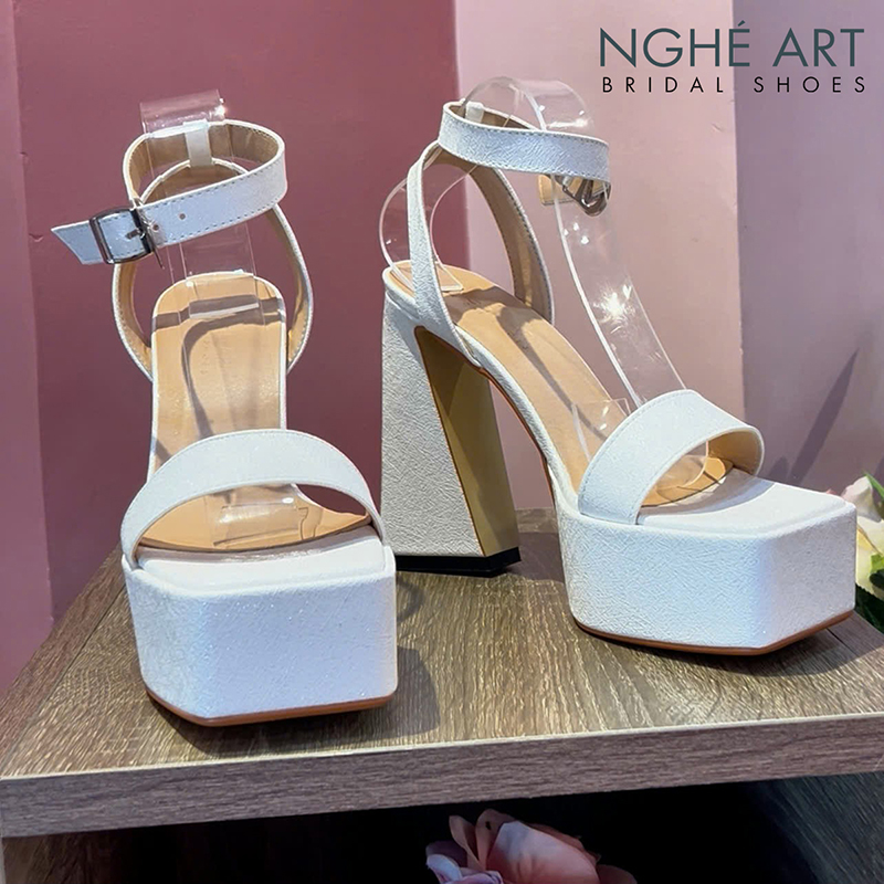 Giày cưới Nghé Art basic dáng sandal cao 13 cm 531 - Ảnh 4 - Nghé Art Bridal Shoes – 0822288288