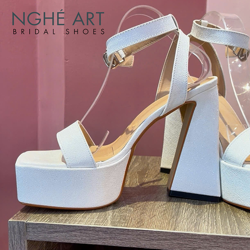 Giày cưới Nghé Art basic dáng sandal cao 13 cm 531 - Ảnh 5 - Nghé Art Bridal Shoes – 0822288288