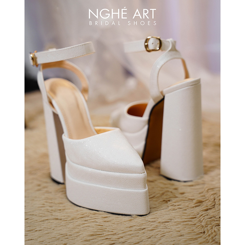 Giày cưới Nghé Art basic cao gót 15cm 532 - Ảnh 6 - Nghé Art Bridal Shoes – 0822288288