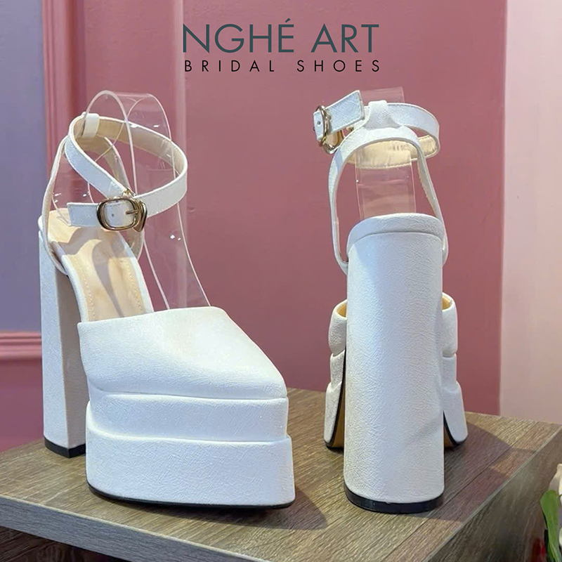 Giày cưới Nghé Art basic cao gót 15cm 532 - Ảnh 1 - Nghé Art Bridal Shoes – 0822288288