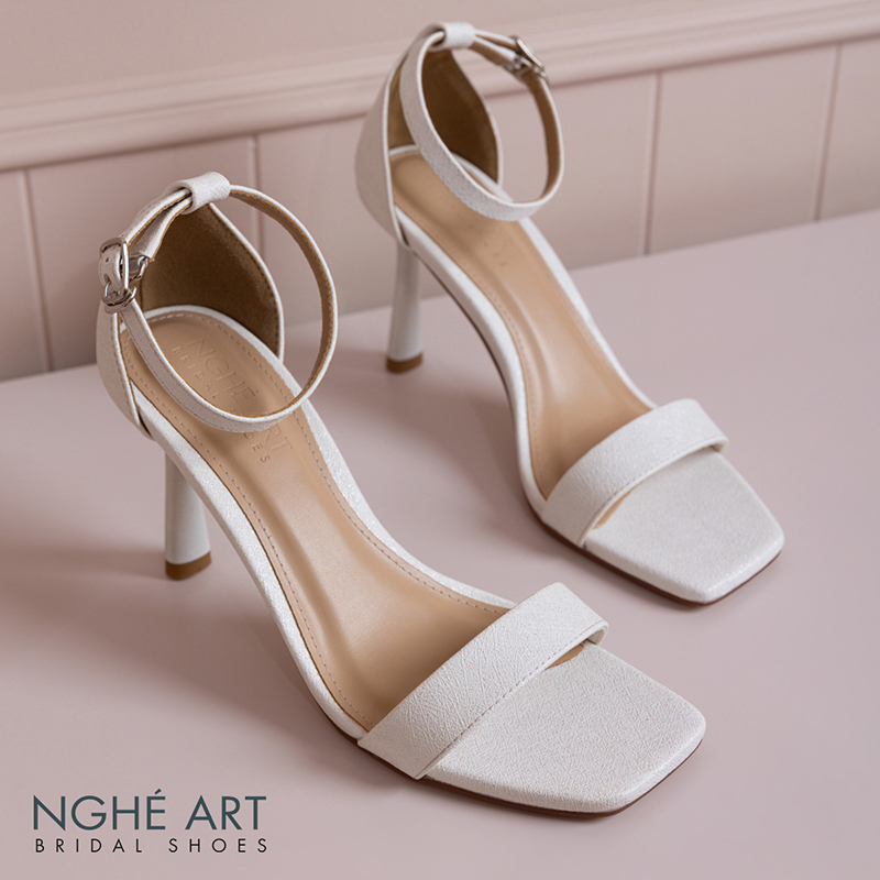 Giày cưới Nghé Art basic dáng sandal cao 9 cm 566-9P-NHU-TRANG - Ảnh 1 - Nghé Art Bridal Shoes – 0822288288