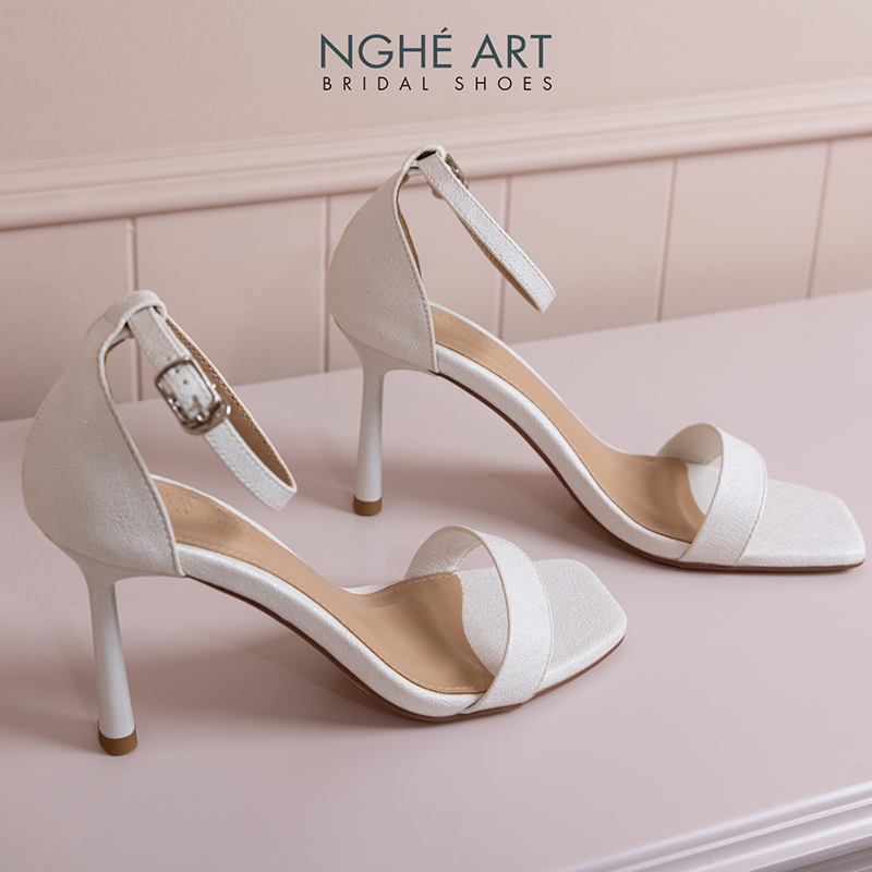 Giày cưới Nghé Art basic dáng sandal cao 9 cm 566-9P-NHU-TRANG - Ảnh 3 - Nghé Art Bridal Shoes – 0822288288