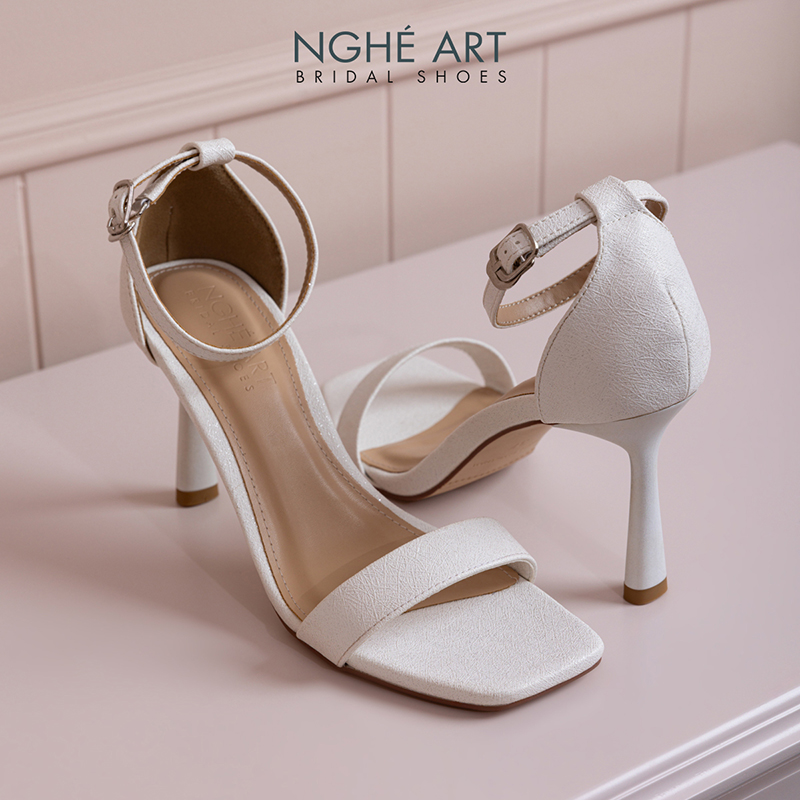 Giày cưới Nghé Art basic dáng sandal cao 9 cm 566-9P-NHU-TRANG - Ảnh 5 - Nghé Art Bridal Shoes – 0822288288