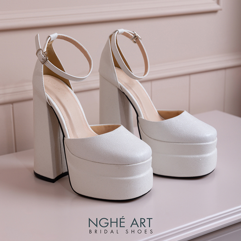 Giày cưới Nghé Art basic Mary Jane 15 cm 578-15P-NHU-TRANG - Ảnh 1 - Nghé Art Bridal Shoes – 0822288288