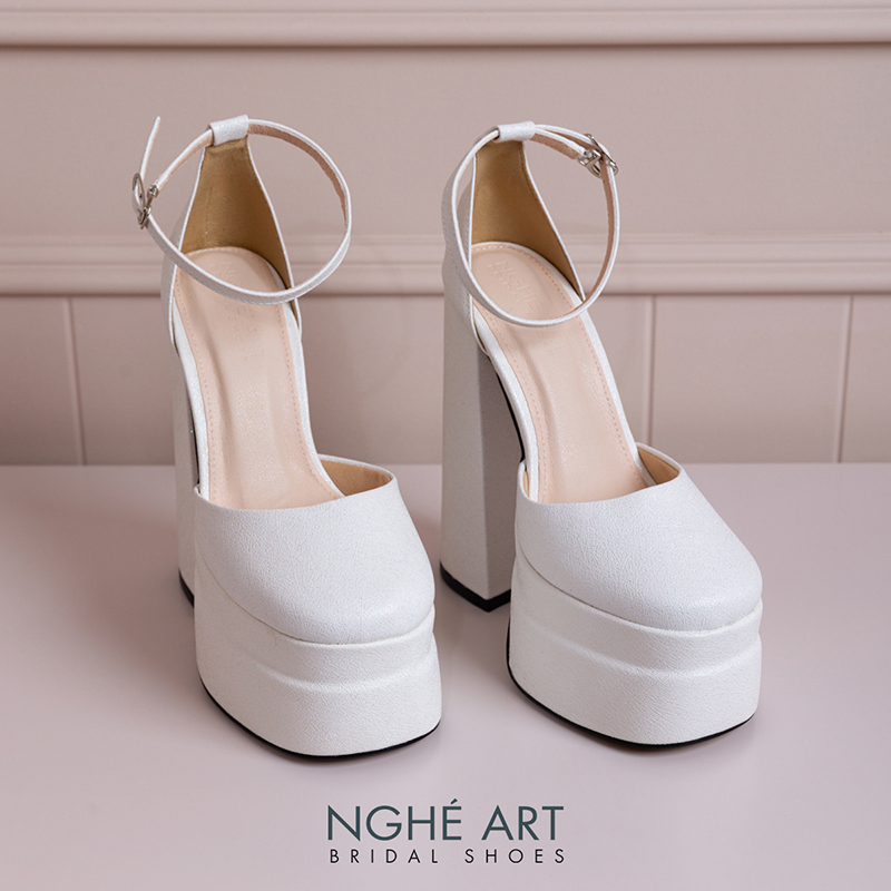 Giày cưới Nghé Art basic Mary Jane 15 cm 578-15P-NHU-TRANG - Ảnh 2 - Nghé Art Bridal Shoes – 0822288288
