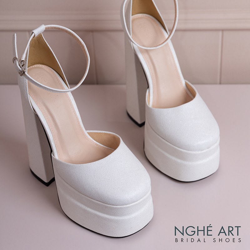 Giày cưới Nghé Art basic Mary Jane 15 cm 578-15P-NHU-TRANG - Ảnh 3 - Nghé Art Bridal Shoes – 0822288288