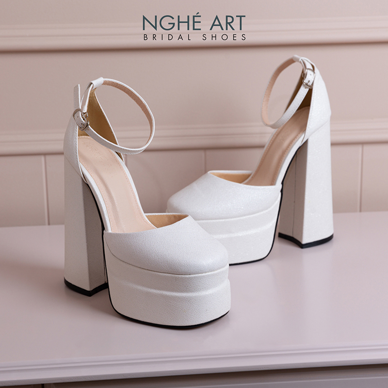 Giày cưới Nghé Art basic Mary Jane 15 cm 578-15P-NHU-TRANG - Ảnh 4 - Nghé Art Bridal Shoes – 0822288288
