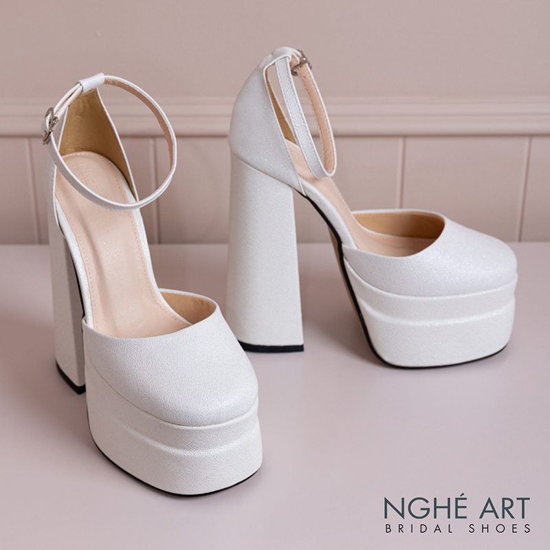 Giày cưới Nghé Art basic Mary Jane 15 cm 578-15P-NHU-TRANG - Ảnh 5 - Nghé Art Bridal Shoes – 0822288288