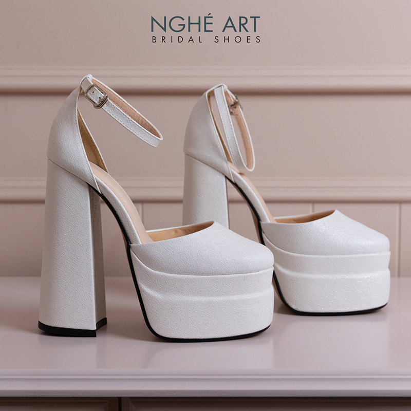 Giày cưới Nghé Art basic Mary Jane 15 cm 578-15P-NHU-TRANG - Ảnh 6 - Nghé Art Bridal Shoes – 0822288288