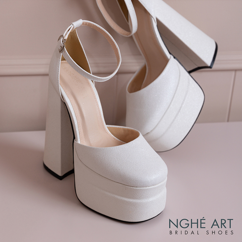 Giày cưới Nghé Art basic Mary Jane 15 cm 578-15P-NHU-TRANG - Ảnh 7 - Nghé Art Bridal Shoes – 0822288288