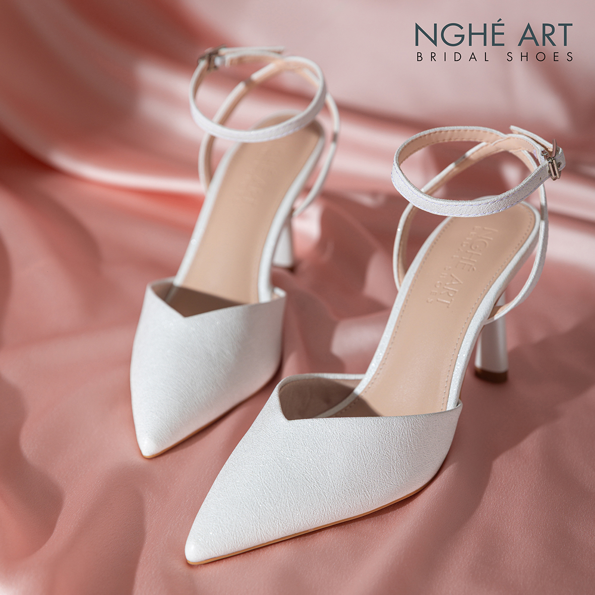 Giày cưới Nghé Art basic cao gót 590-9P-NHU-TRANG - Ảnh 1 - Nghé Art Bridal Shoes – 0822288288