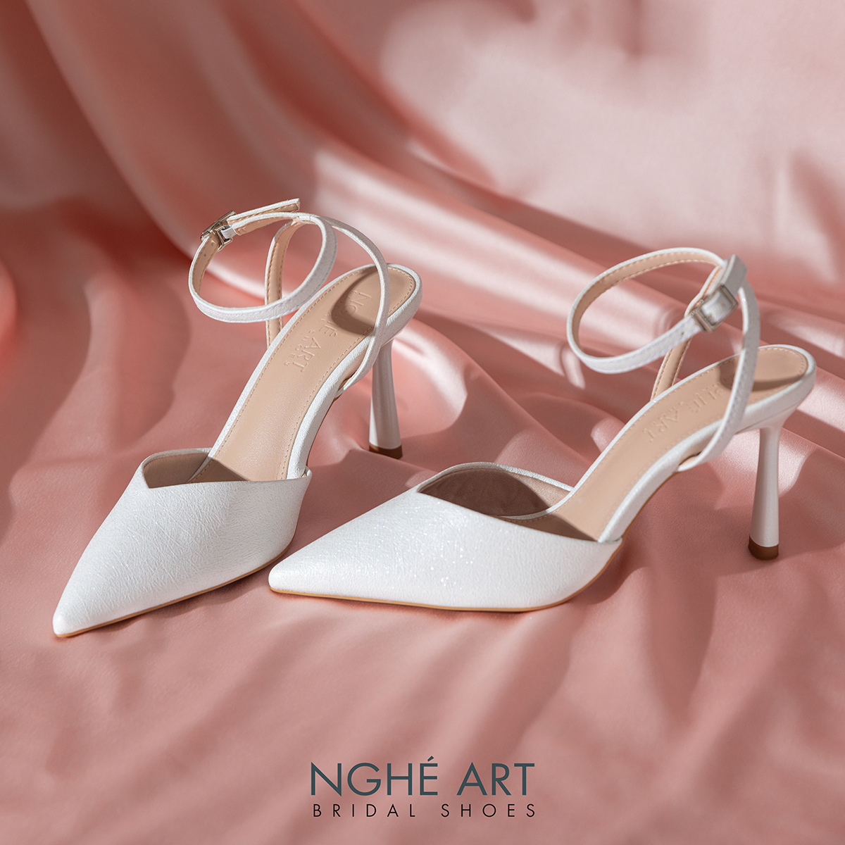 Giày cưới Nghé Art basic cao gót 590-9P-NHU-TRANG - Ảnh 5 - Nghé Art Bridal Shoes – 0822288288