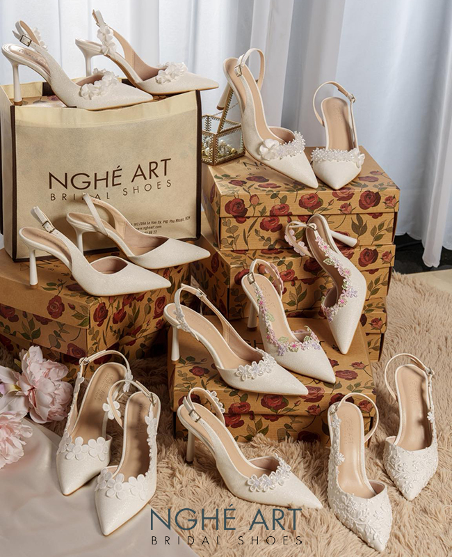 BST Giày cưới Gót Hồng - Ảnh 2 - Nghé Art Bridal Shoes – 0822288288