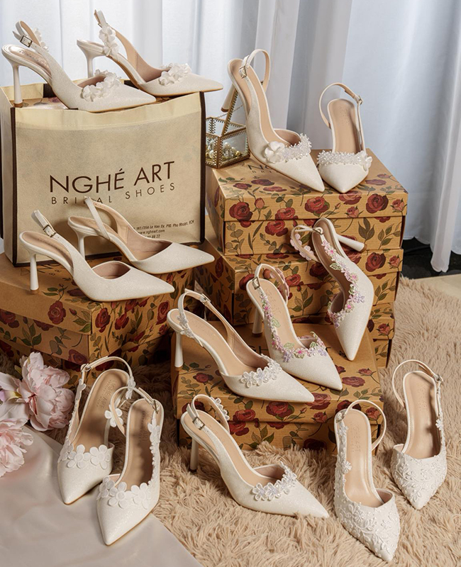 Cách chọn giày cưới theo chiều dài váy - Ảnh 1 - Nghé Art Bridal Shoes – 0822288288
