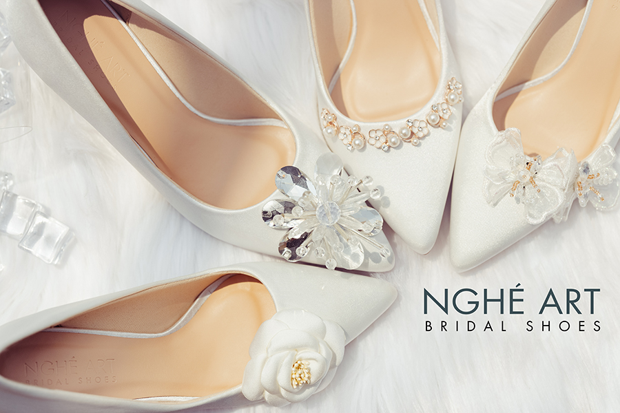 Giày cao gót cô dâu: Top 5 mẫu giày cưới hot nhất không thể bỏ qua - Ảnh 9 -  Nghé Art Bridal Shoes – 0822288288