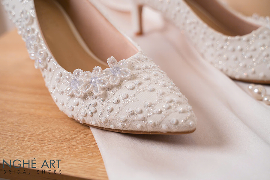 Giày Cô Dâu Tối Giản 2026 - Ảnh 4 - Nghé Art Bridal Shoes – 0822288288