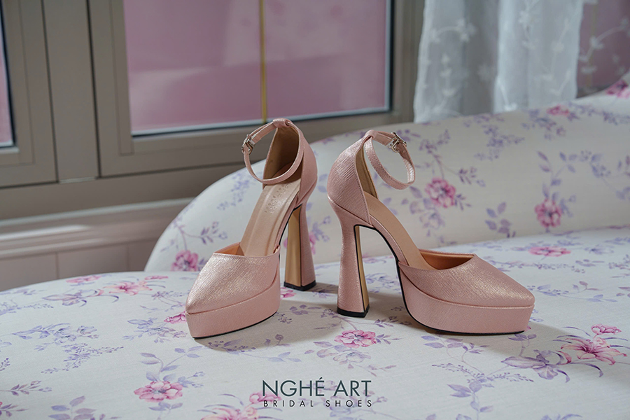 Giày cô dâu tone hồng - Ảnh 5 - Nghé Art Bridal Shoes – 0822288288