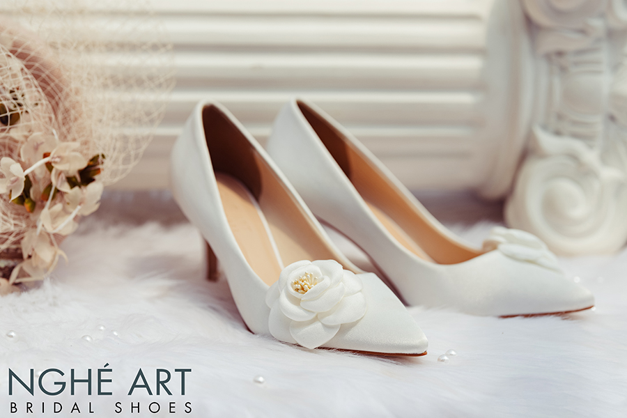 Giày cưới cao gót mũi nhọn - Ảnh 11 -  Nghé Art Bridal Shoes – 0822288288