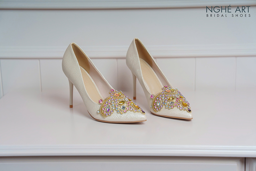 Giày cưới đính đá cao cấp - Ảnh 2 - Nghé Art Bridal Shoes – 0822288288