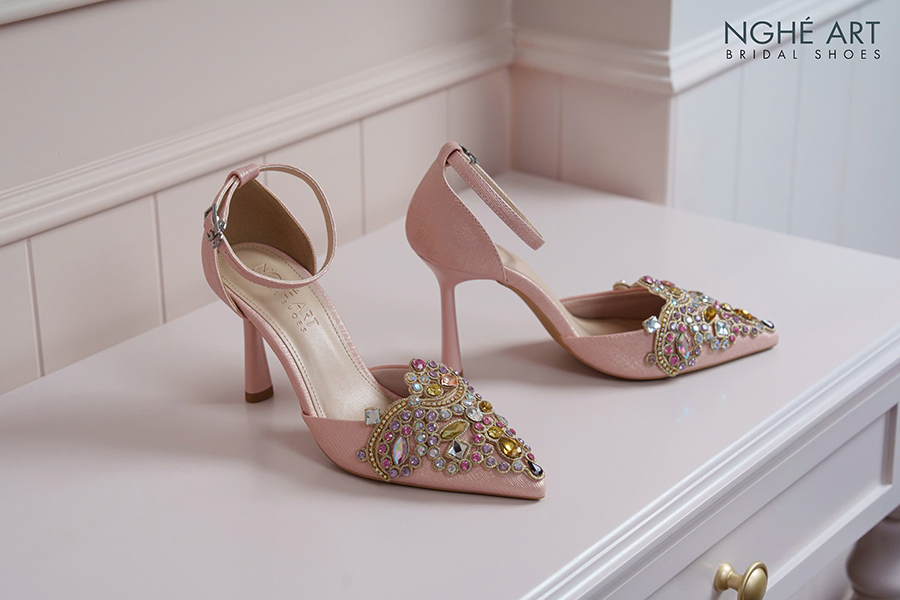 Giày cưới đính đá cao cấp - Ảnh 3 - Nghé Art Bridal Shoes – 0822288288