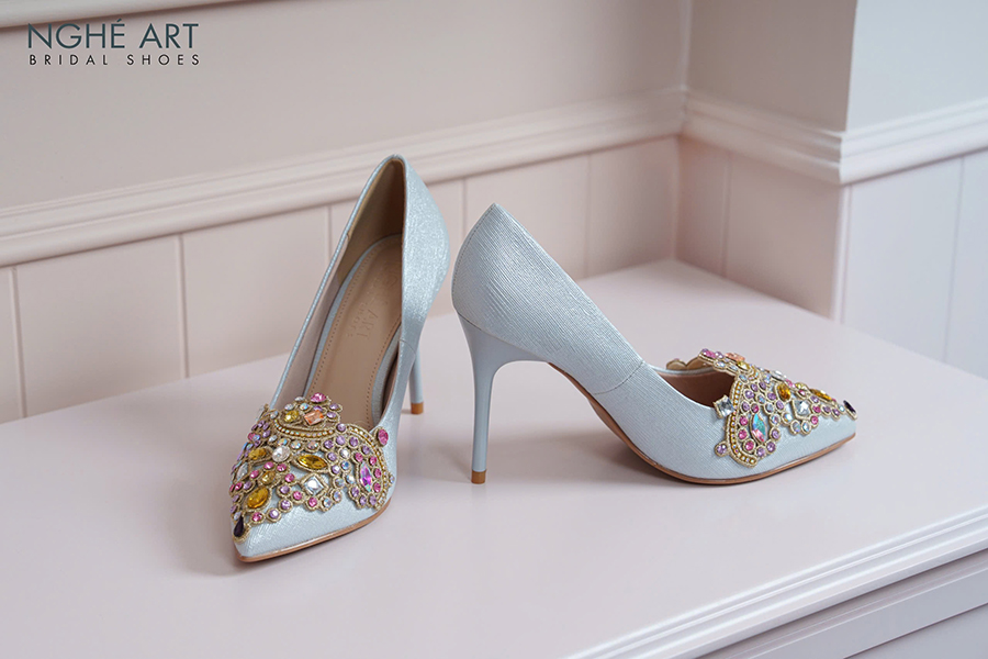 Giày cưới đính đá cao cấp - Ảnh 5 - Nghé Art Bridal Shoes – 0822288288