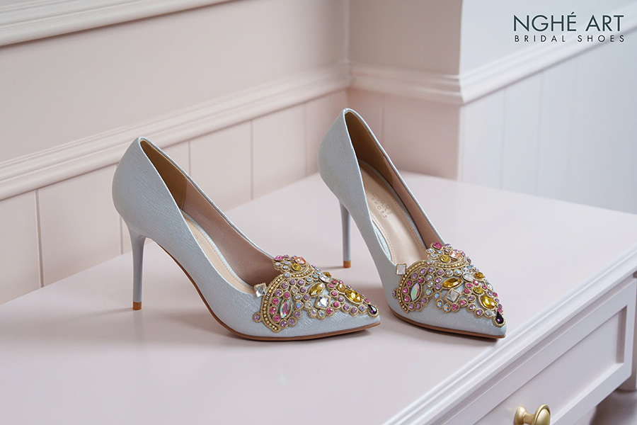 Giày cưới đính đá cao cấp - Ảnh 7 - Nghé Art Bridal Shoes – 0822288288
