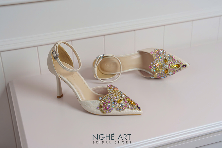 Giày cưới đính đá cao cấp - Ảnh 8 - Nghé Art Bridal Shoes – 0822288288