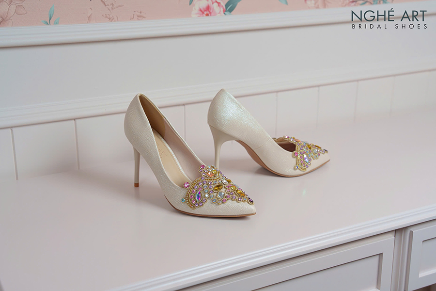 Giày cưới đính đá cao cấp - Ảnh 9 - Nghé Art Bridal Shoes – 0822288288