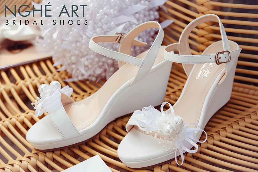 Giày cưới đính nơ: bộ sưu tập độc đáo khiến bao Nàng mê đắm - Ảnh 9 -  Nghé Art Bridal Shoes – 0822288288