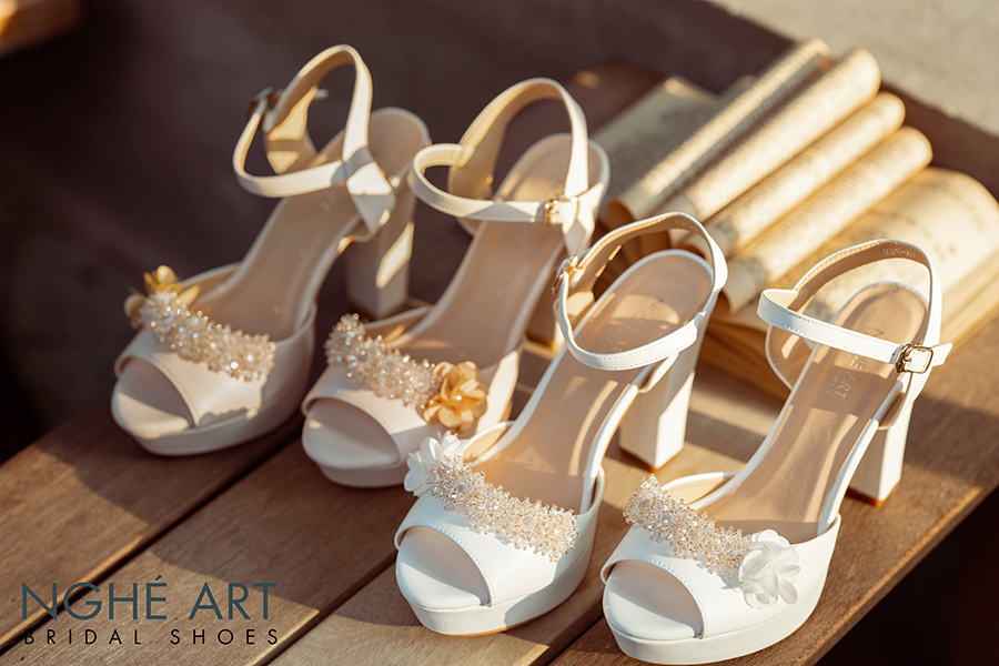 Giày cưới đính pha lê - Ảnh 1 -  Nghé Art Bridal Shoes – 0822288288