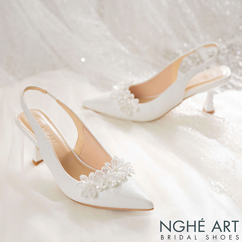 Giày Cưới Họa Tiết Pha Lê - Ảnh 9 - Nghé Art Bridal Shoes – 0822288288