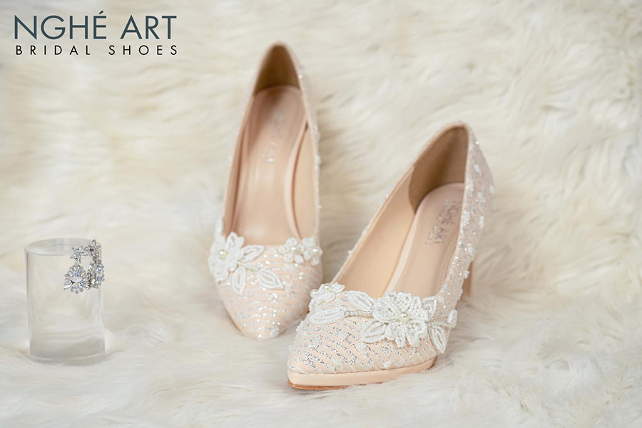 Top các mẫu giày cưới đẹp dành cho cô dâu mùa thu - Ảnh 8 -  Nghé Art Bridal Shoes – 0822288288