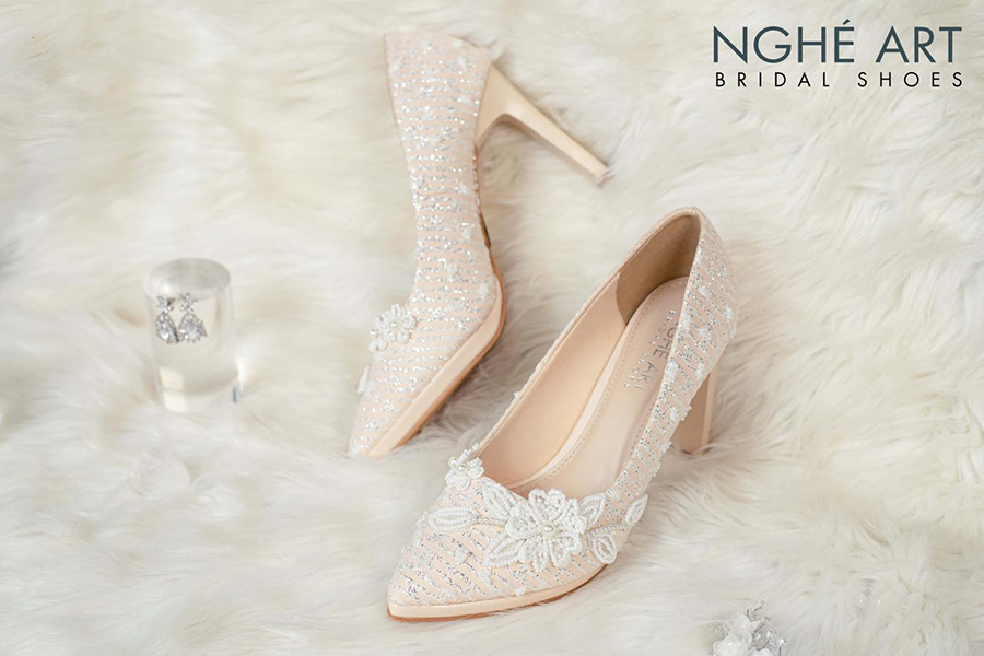 Top các mẫu giày cưới đẹp dành cho cô dâu mùa thu - Ảnh 9 -  Nghé Art Bridal Shoes – 0822288288