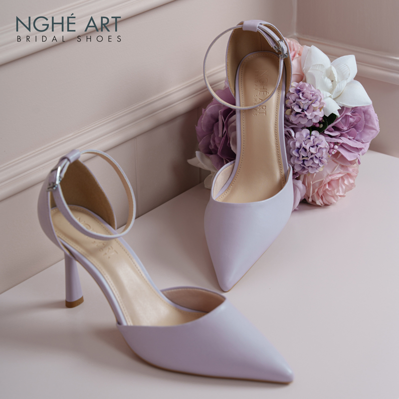 Giày cưới Nghé Art basic 9 phân da tím 340-da-tim - Ảnh 1 - Nghé Art Bridal Shoes – 0822288288