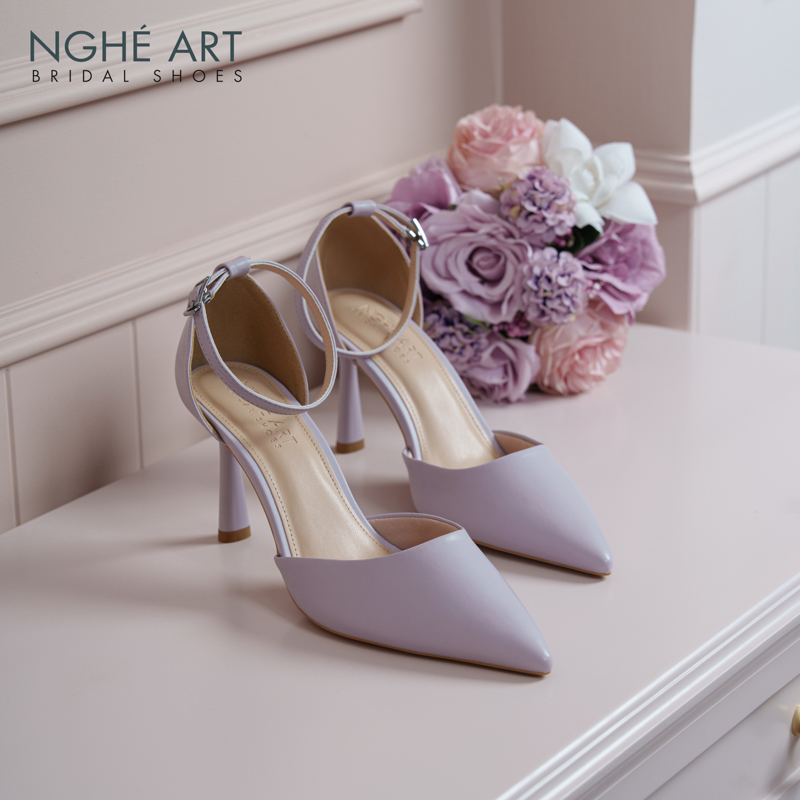 Giày cưới Nghé Art basic 9 phân da tím 340-da-tim - Ảnh 2 - Nghé Art Bridal Shoes – 0822288288