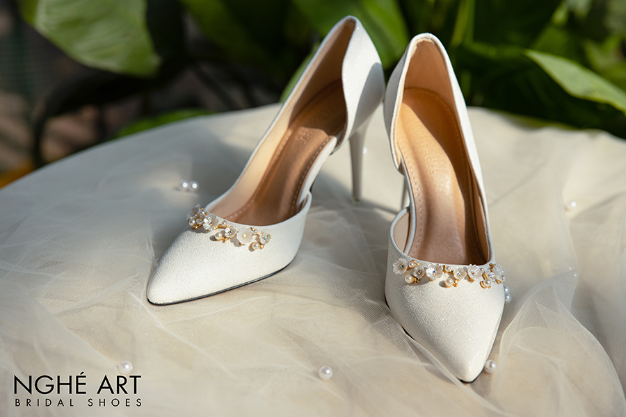 Giày cưới Nghé Art cao gót 455-442 - Ảnh 1 - Nghé Art Bridal Shoes – 0822288288