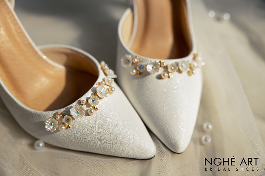 Giày cưới Nghé Art cao gót 455-442 - Ảnh 4 - Nghé Art Bridal Shoes – 0822288288