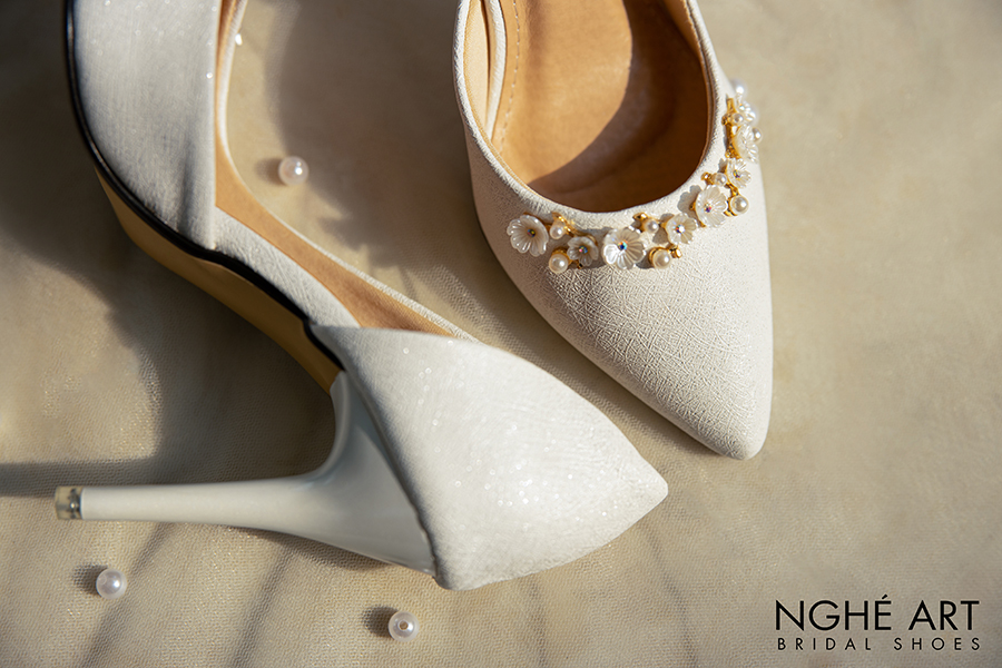 Giày cưới Nghé Art cao gót 455-442 - Ảnh 5 - Nghé Art Bridal Shoes – 0822288288