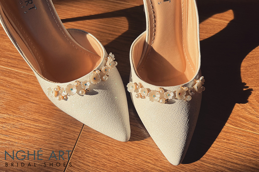 Giày cưới Nghé Art cao gót 455-442 - Ảnh 6 - Nghé Art Bridal Shoes – 0822288288
