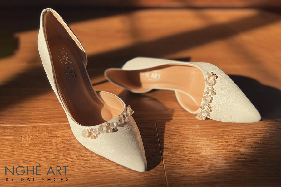 Giày cưới Nghé Art cao gót 455-442 - Ảnh 7 - Nghé Art Bridal Shoes – 0822288288