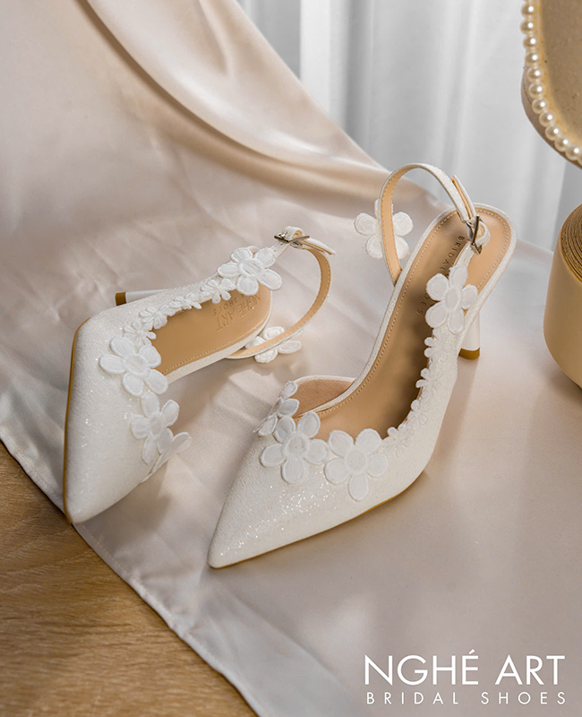Giày cưới quai hậu - Ảnh 1 - Nghé Art Bridal Shoes – 0822288288