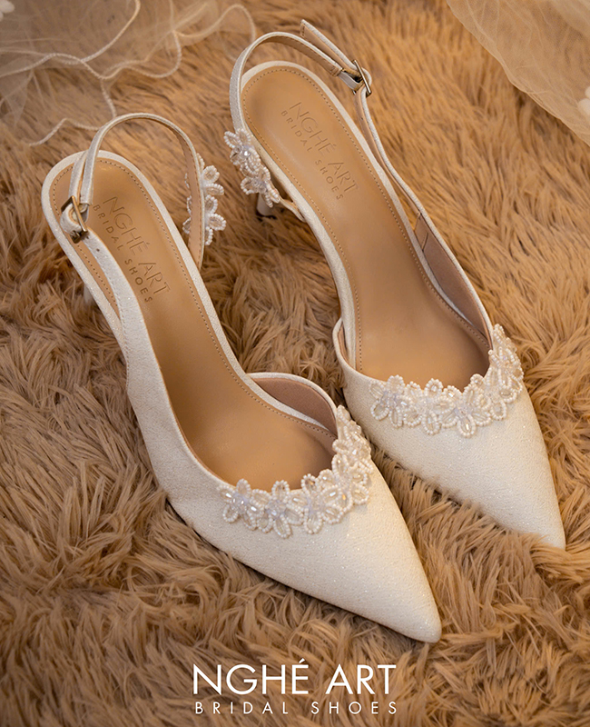 Giày cưới quai hậu - Ảnh 2 - Nghé Art Bridal Shoes – 0822288288