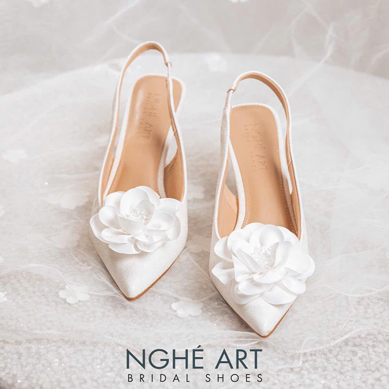 Mẫu giày cưới hoa 3D - Ảnh 1 - Nghé Art Bridal Shoes – 0822288288