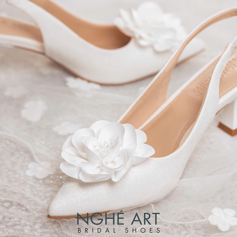 Mẫu giày cưới hoa 3D - Ảnh 2 - Nghé Art Bridal Shoes – 0822288288